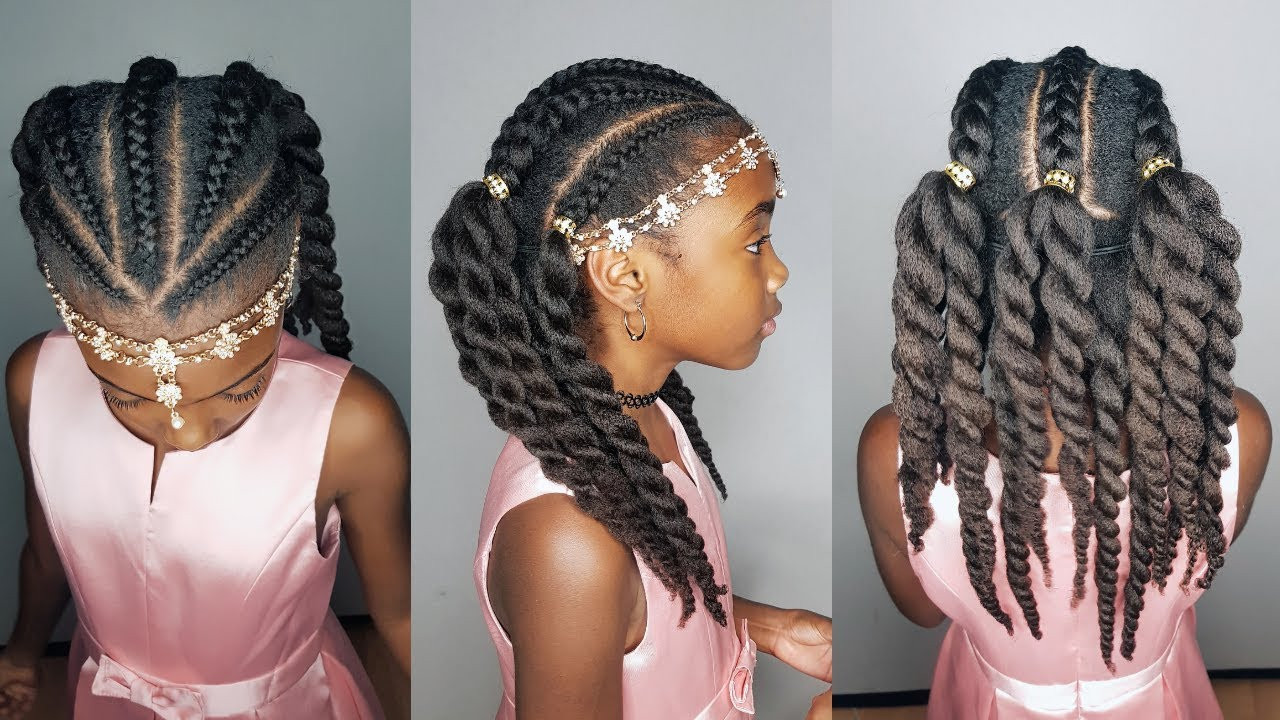 Girl Cornrows Hairstyles
 Cornrows & Twists with Curls Hairstyles for Girls