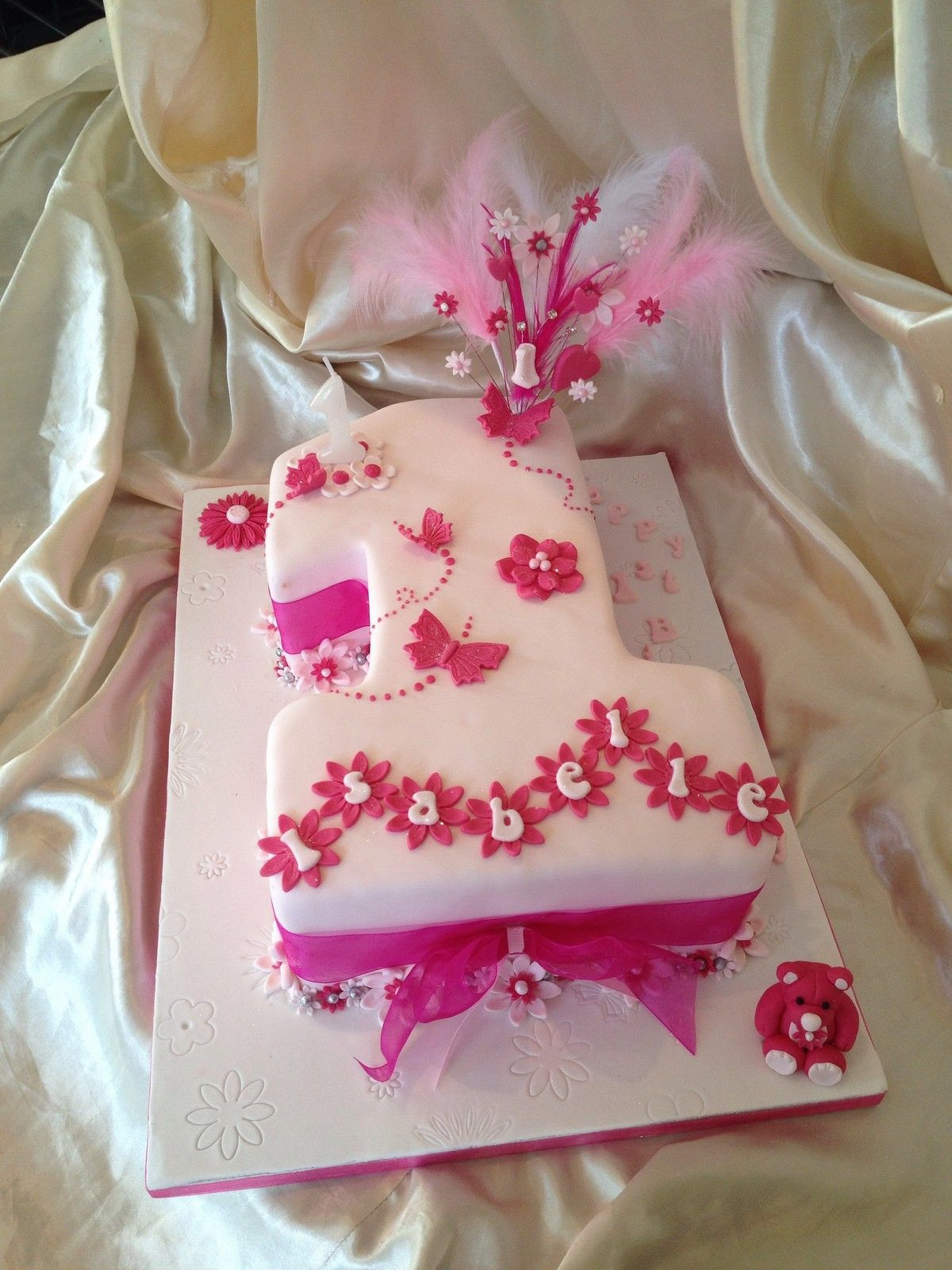 Girl First Birthday Cake
 Baby Girl 1st Birthday Cake