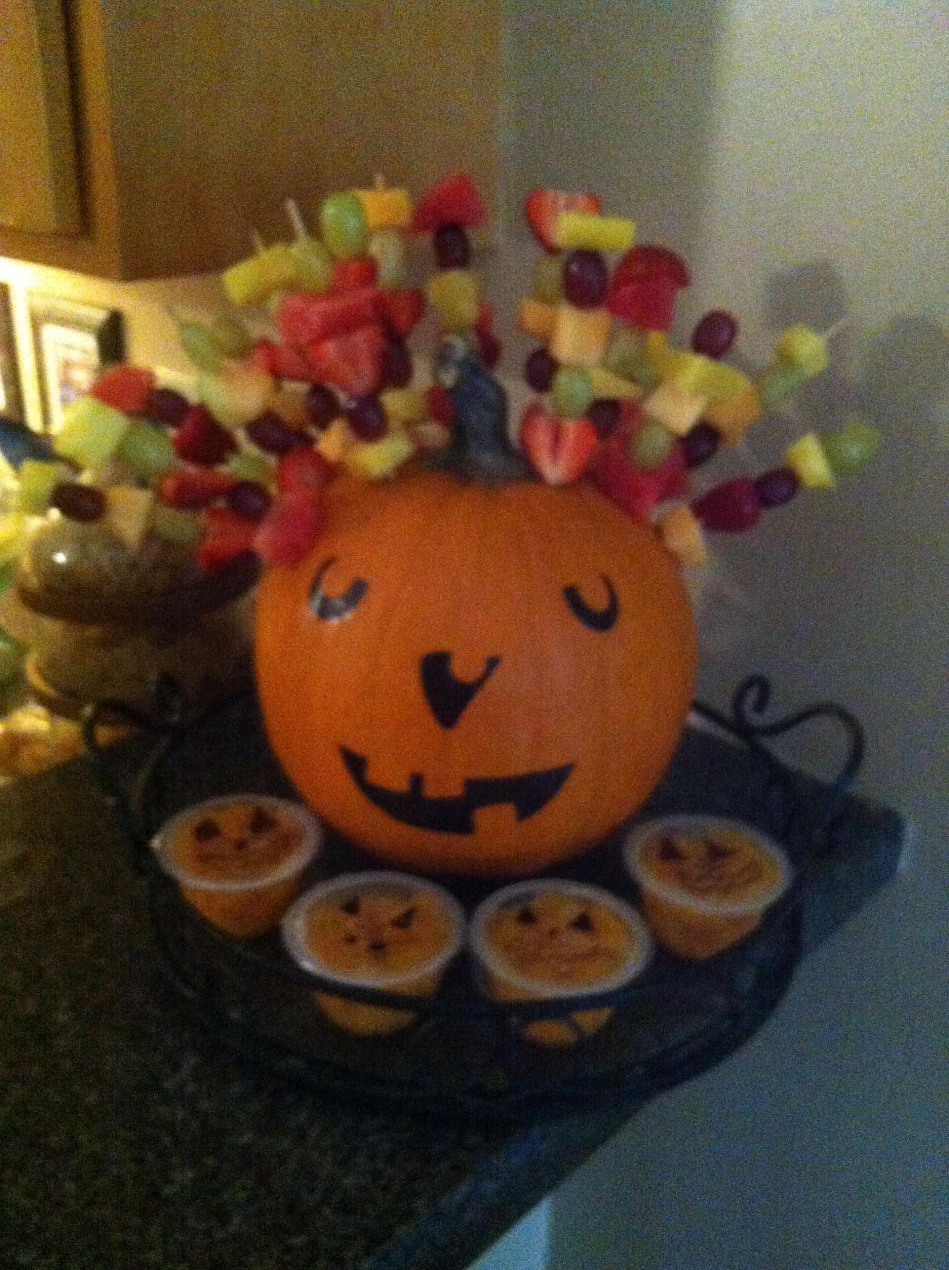 Girl Scout Halloween Party Ideas
 This is called my Pumpkin Fruit Fro Made it for my Girl