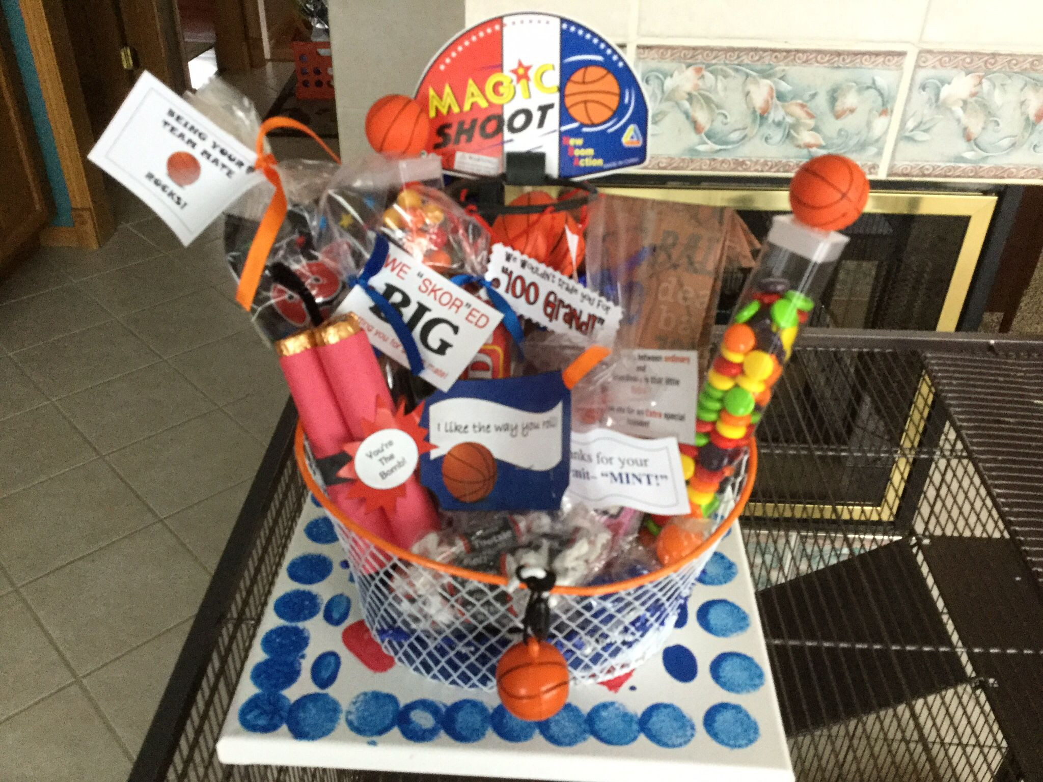 Girls Basketball Gift Ideas
 Girl s Basketball Gift Basket with candy and basketball