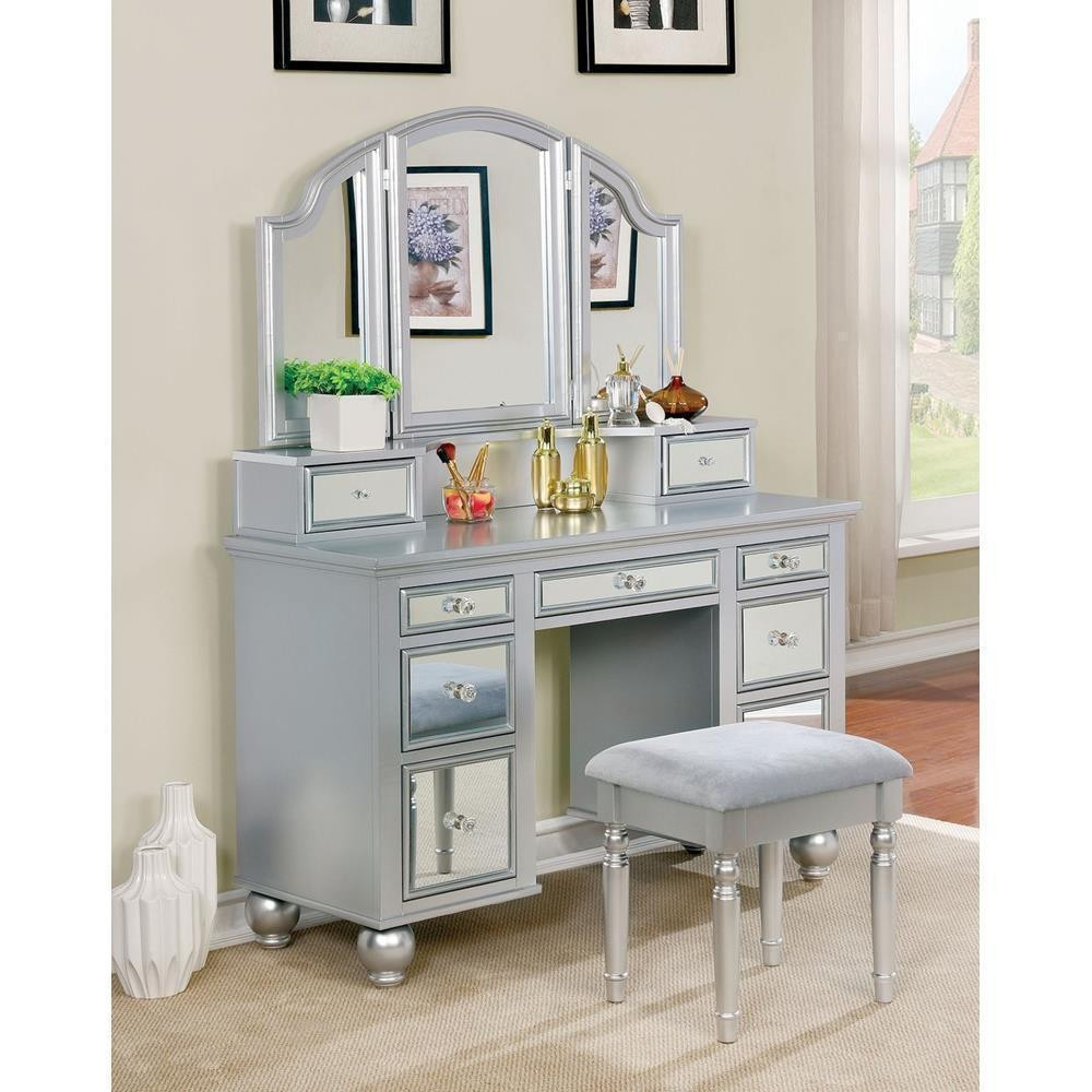 Girls Bedroom Vanity
 Howley Girls Bedroom 3 Piece Set Vanity Desk Tri Fold