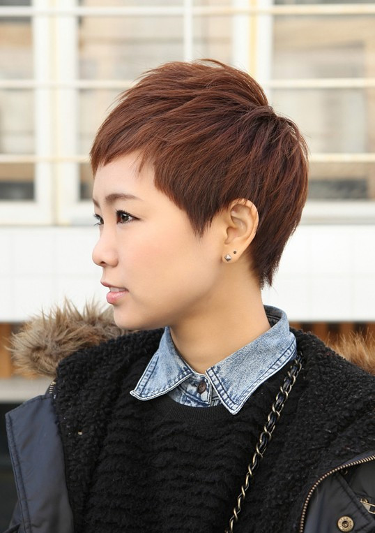 Girls With Boyish Haircuts
 Sharp & y ‘Rihanna’ Pixie Cut Boyish Asian Haircut