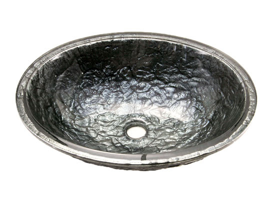 Glass Undermount Bathroom Sinks
 JSG Oceana Steel Gray Glass Undermount Sink