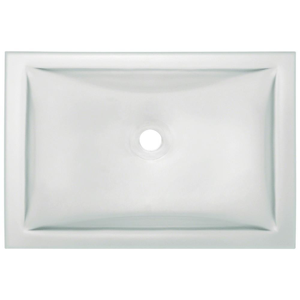 Glass Undermount Bathroom Sinks
 Polaris Sinks Undermount Glass Bathroom Sink in Frost