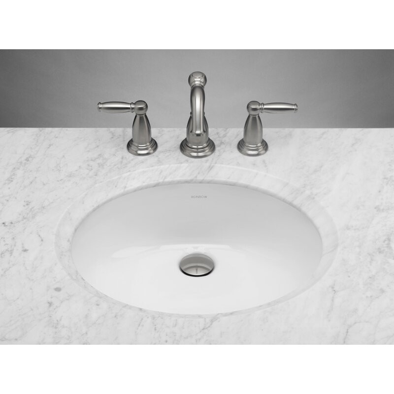 Glass Undermount Bathroom Sinks
 Ronbow Oval Ceramic Undermount Bathroom Sink in White