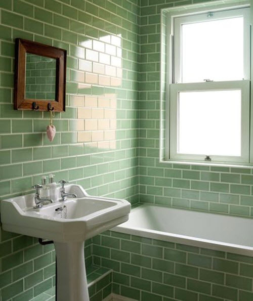 Glaze Bathroom Tiles
 36 retro green bathroom tile ideas and pictures