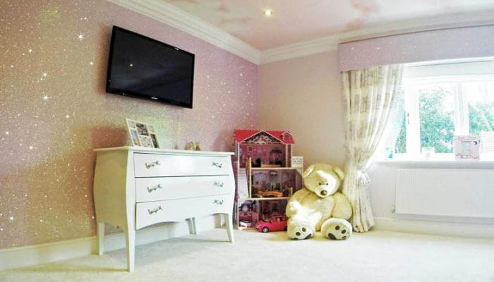 Glitter Wallpaper For Bedroom
 How to Use Glitter Wallpaper in a Child’s Bedroom for