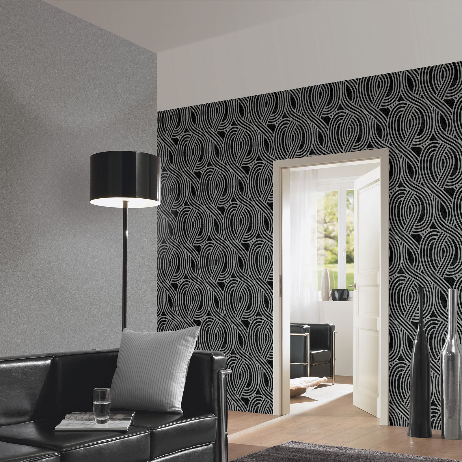 Glitter Wallpaper For Bedroom
 CARAT GLITTER WALLPAPER DARK SILVER 60 BEDROOM