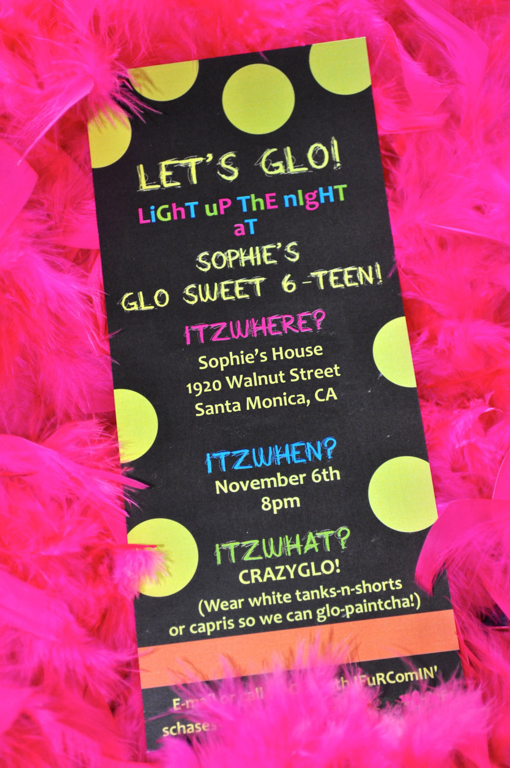 Glow In The Dark Birthday Party Invitations
 Glow in the Dark PaRtY Invitation