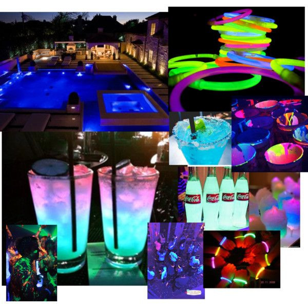 Glow Pool Party Ideas
 Glow in the dark pool party