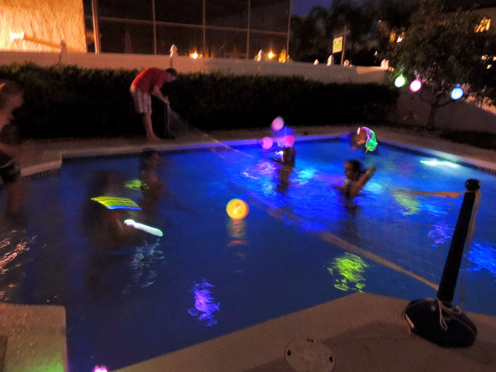 Glow Pool Party Ideas
 Juliana Grace Blog Space Glow in the Dark Pool Party