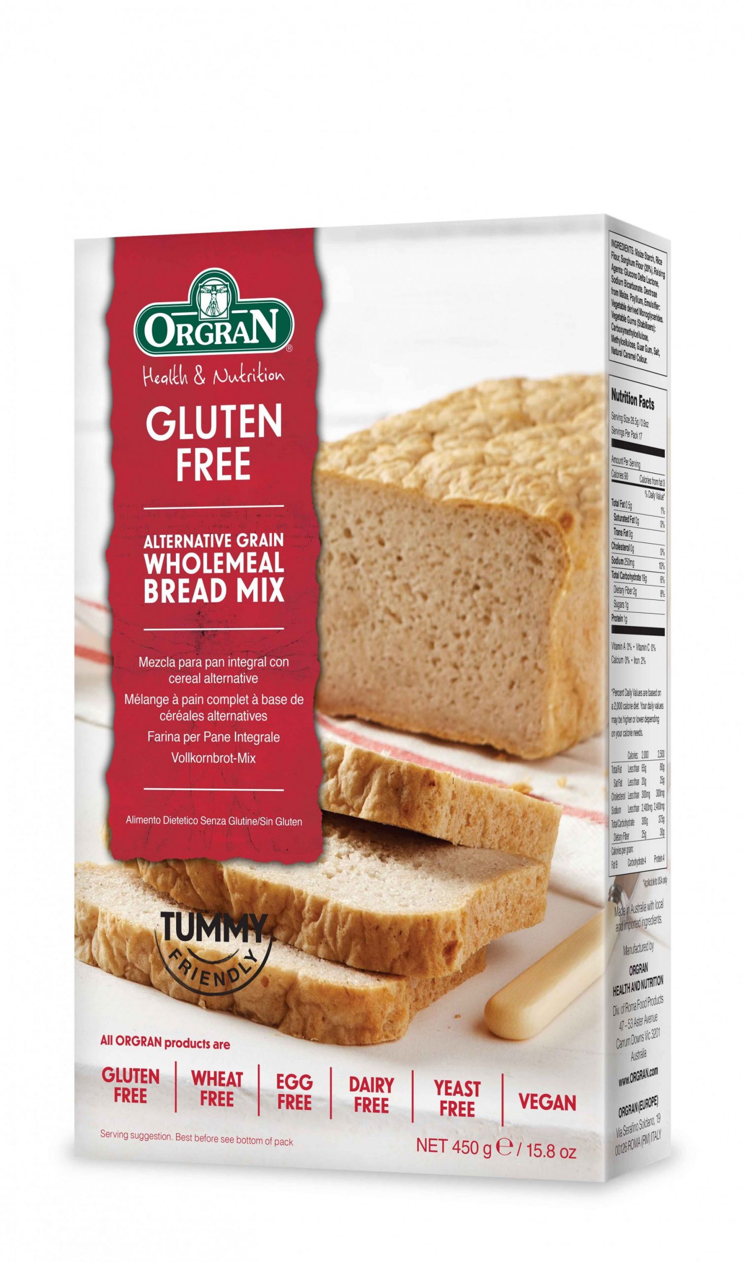 Gluten Free Bread Mix For Bread Maker
 Orgran Gluten Free Wholemeal Bread Mix 450g