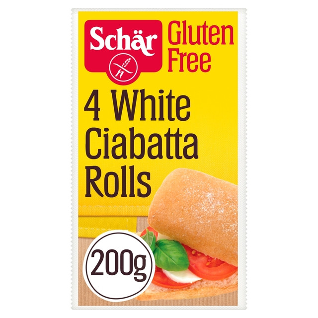 Gluten Free Ciabatta Bread
 Morrisons Schar Gluten Free White Ciabatta Rolls 200g