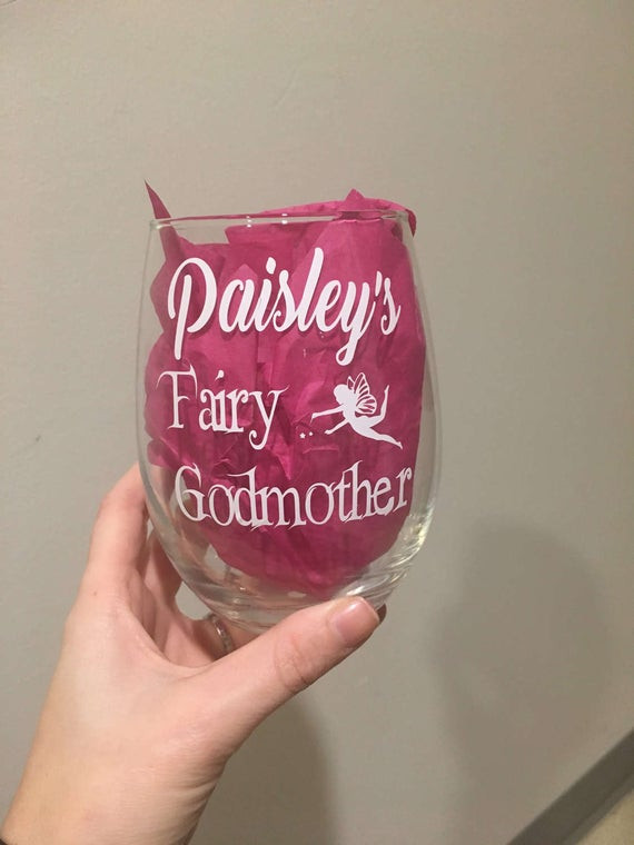 Godmother Gift Ideas
 Godmother t Godmother wine glass Fairy by Sayyeswithjess