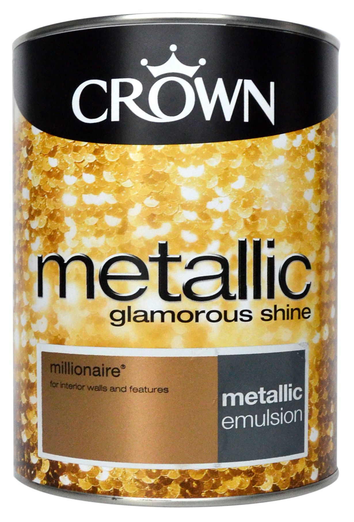 Gold Bedroom Paint
 Crown Metallic gold paint in Millionaire