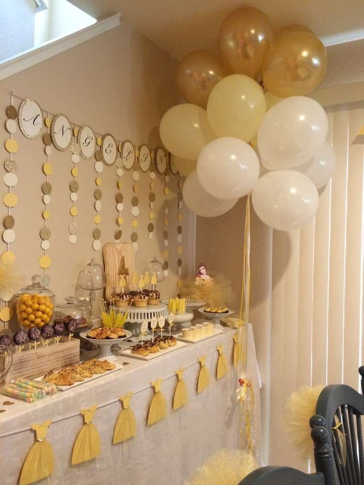 Golden Birthday Party Ideas
 What a gorgeous Beauty and the Beast birthday party See
