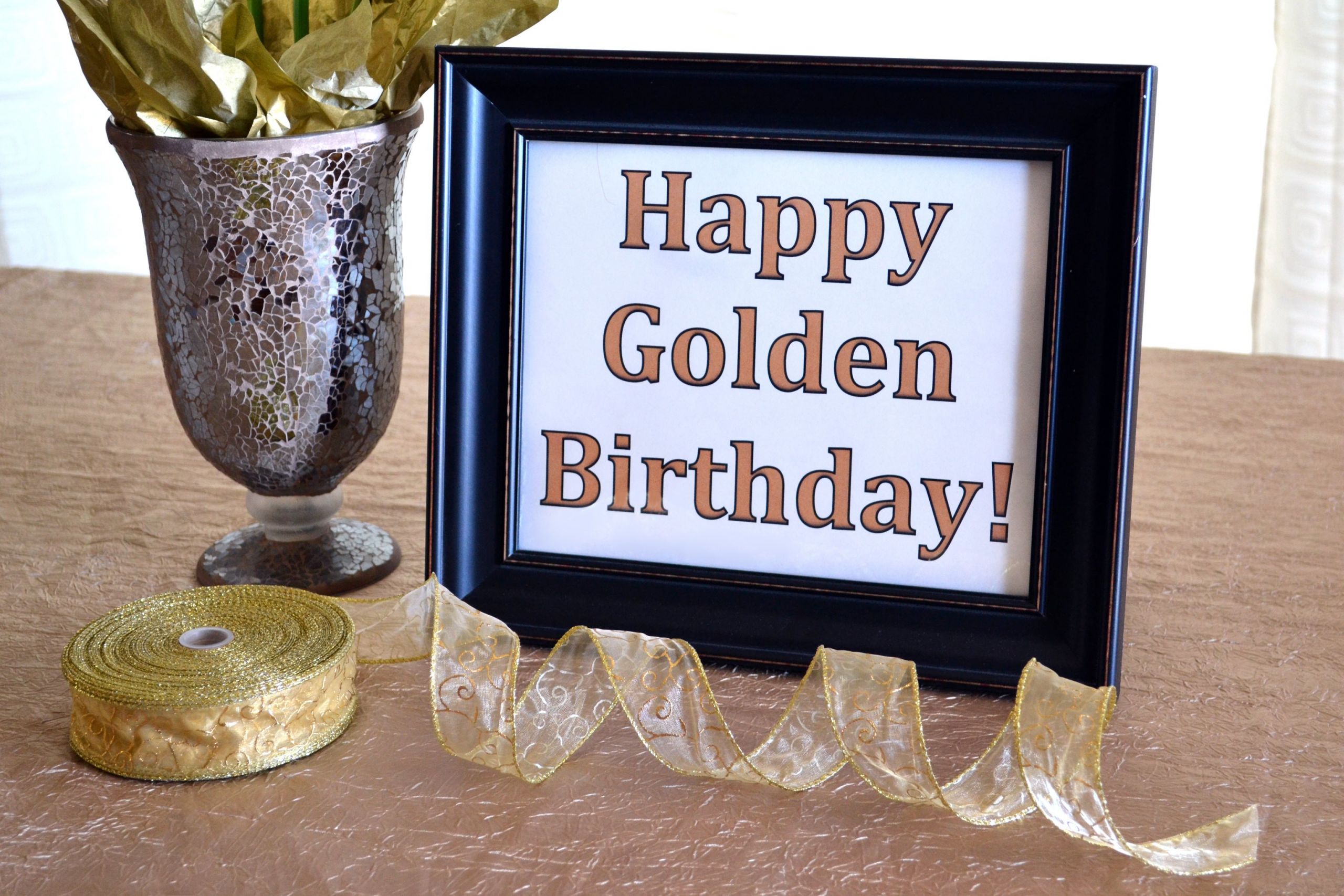 Golden Birthday Party Ideas
 Ideas for a Golden Birthday Party with