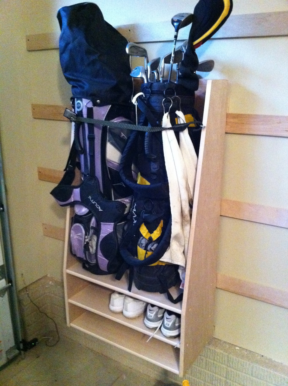 Golf Bag Organizer For Garage
 Chad s Workshop Golf bag storage