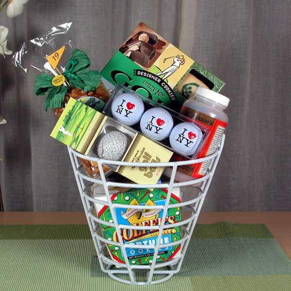 Golf Basket Gift Ideas
 For the golf lover t basket The Dads loved this