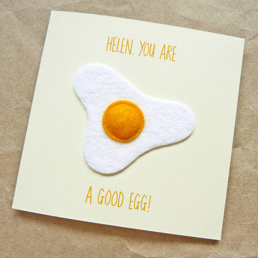 Good Birthday Cards
 Personalised Handmade good Egg Birthday Card By Be Good