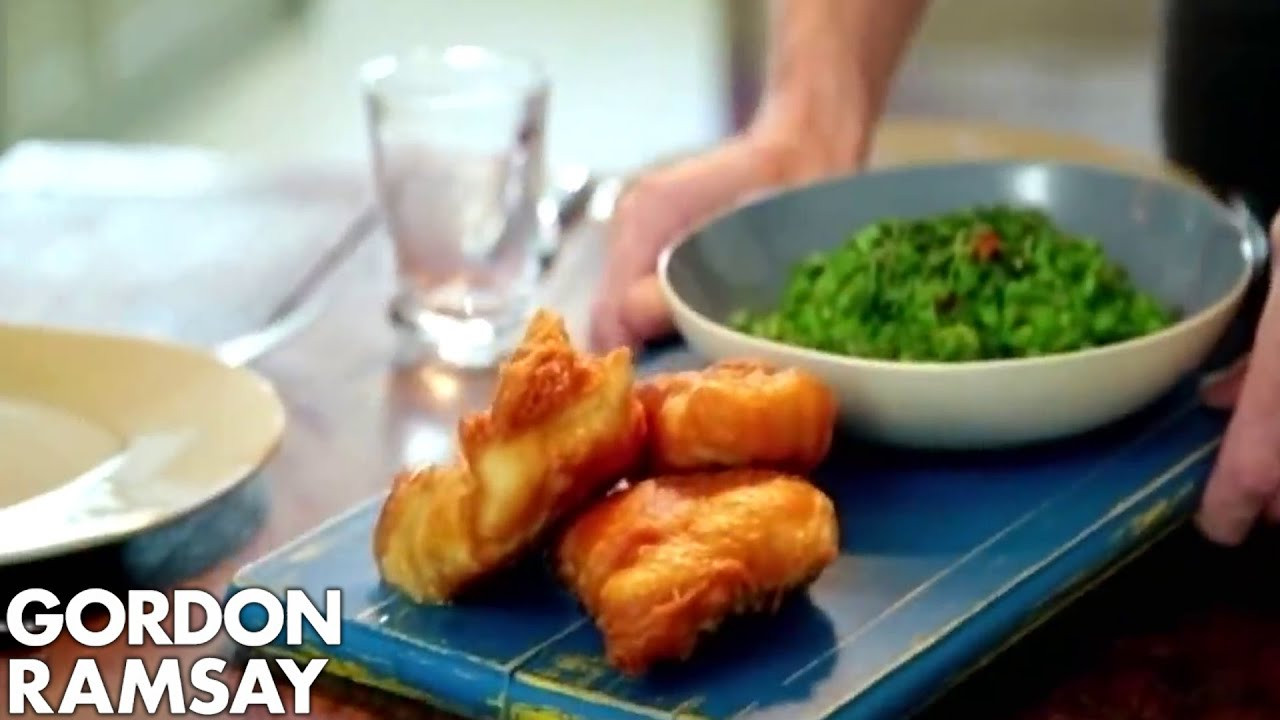 Gordon Ramsay Fish Recipes
 Ginger Beer Battered Fish with Chilli Minted Mushy Peas