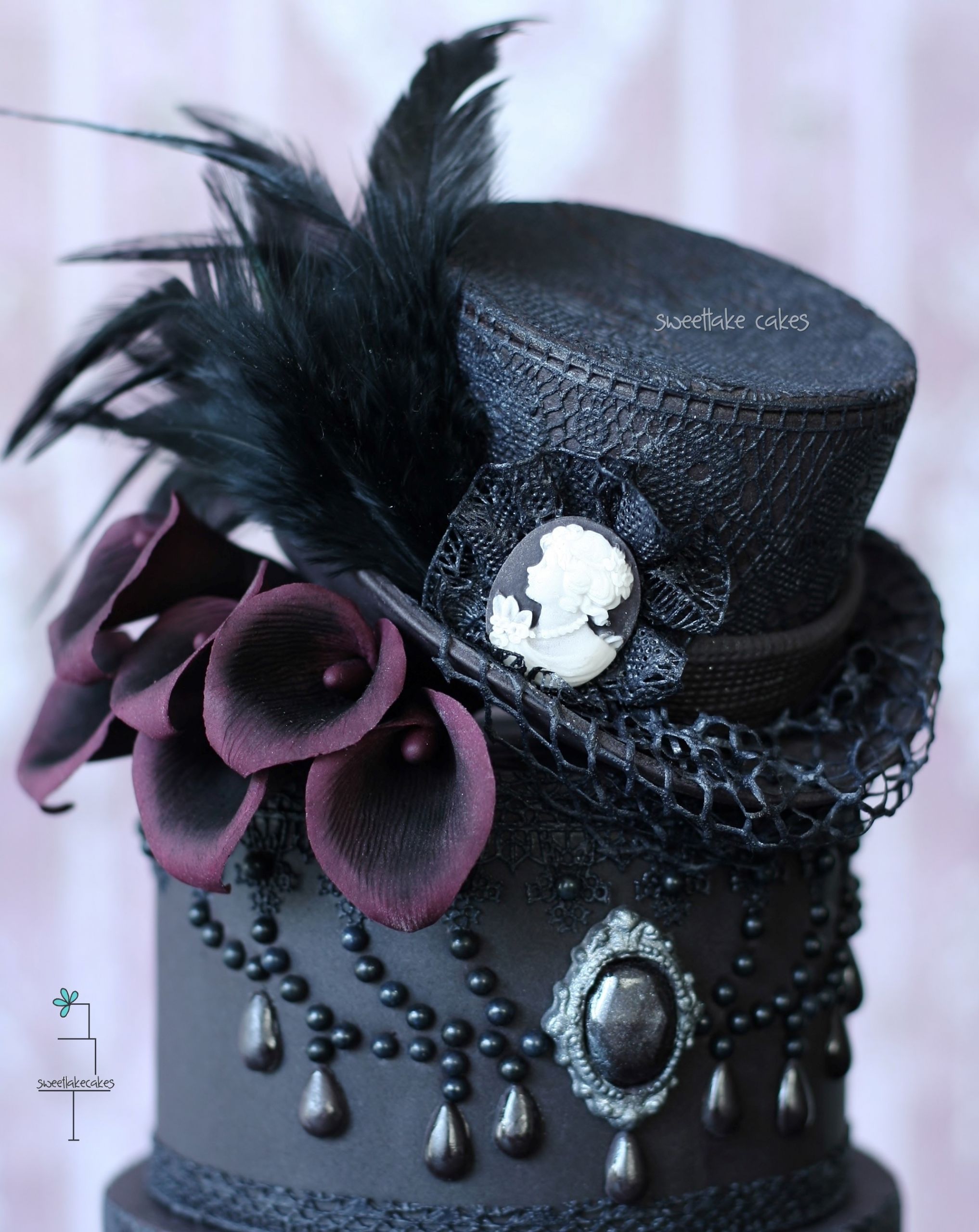 Gothic Birthday Cakes
 Gothic Wedding Cake With Top Hat CakeCentral