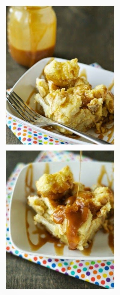 Gourmet Bread Pudding
 Slow Cooker Bread Pudding with Salted Caramel Sauce from