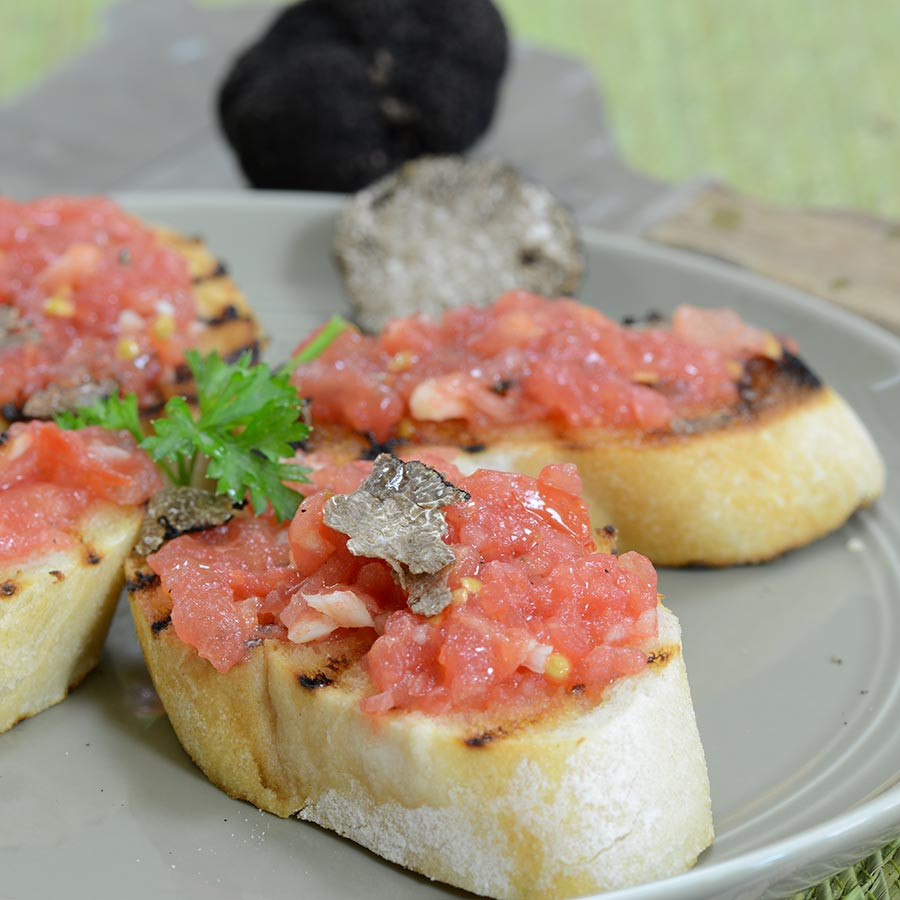 Gourmet Italian Recipes
 Fresh Black Truffle Crostini Recipe by GourmetFoodStore