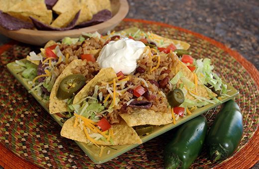 Gourmet Nachos Recipe
 Homemade Gourmet Nachos recipe using Mahatma Rice With