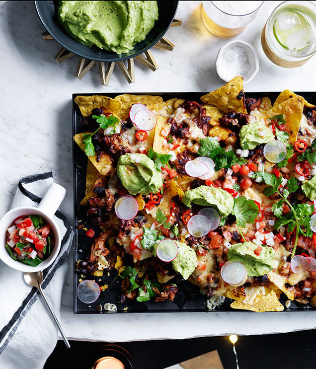 Gourmet Nachos Recipe
 Pulled chicken and black bean nachos recipe Gourmet