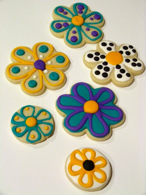 Gourmet Sugar Cookies
 Custom Decorated Gourmet Sugar Cookie Flower by