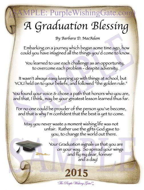 Graduation Blessings Quotes
 A Graduation Blessing