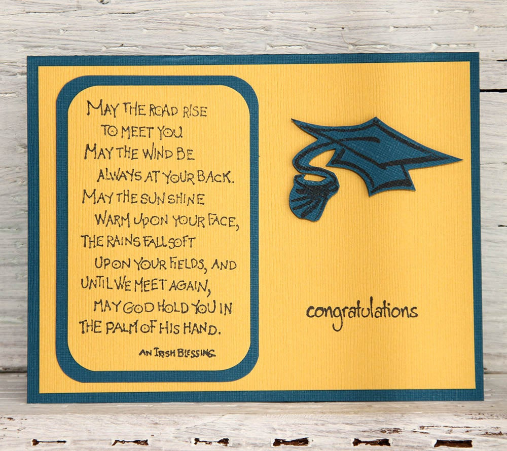 Graduation Blessings Quotes
 College Graduation Card with Irish Blessing May the Road