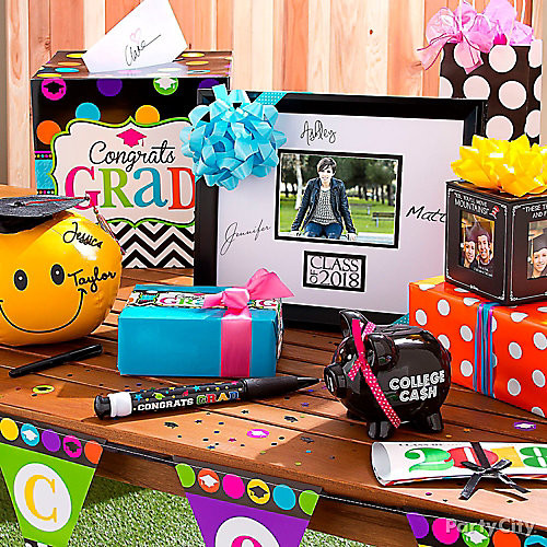 Graduation Gift Table Ideas
 Colorful Grad Gift Table Idea Colorful Graduation Party