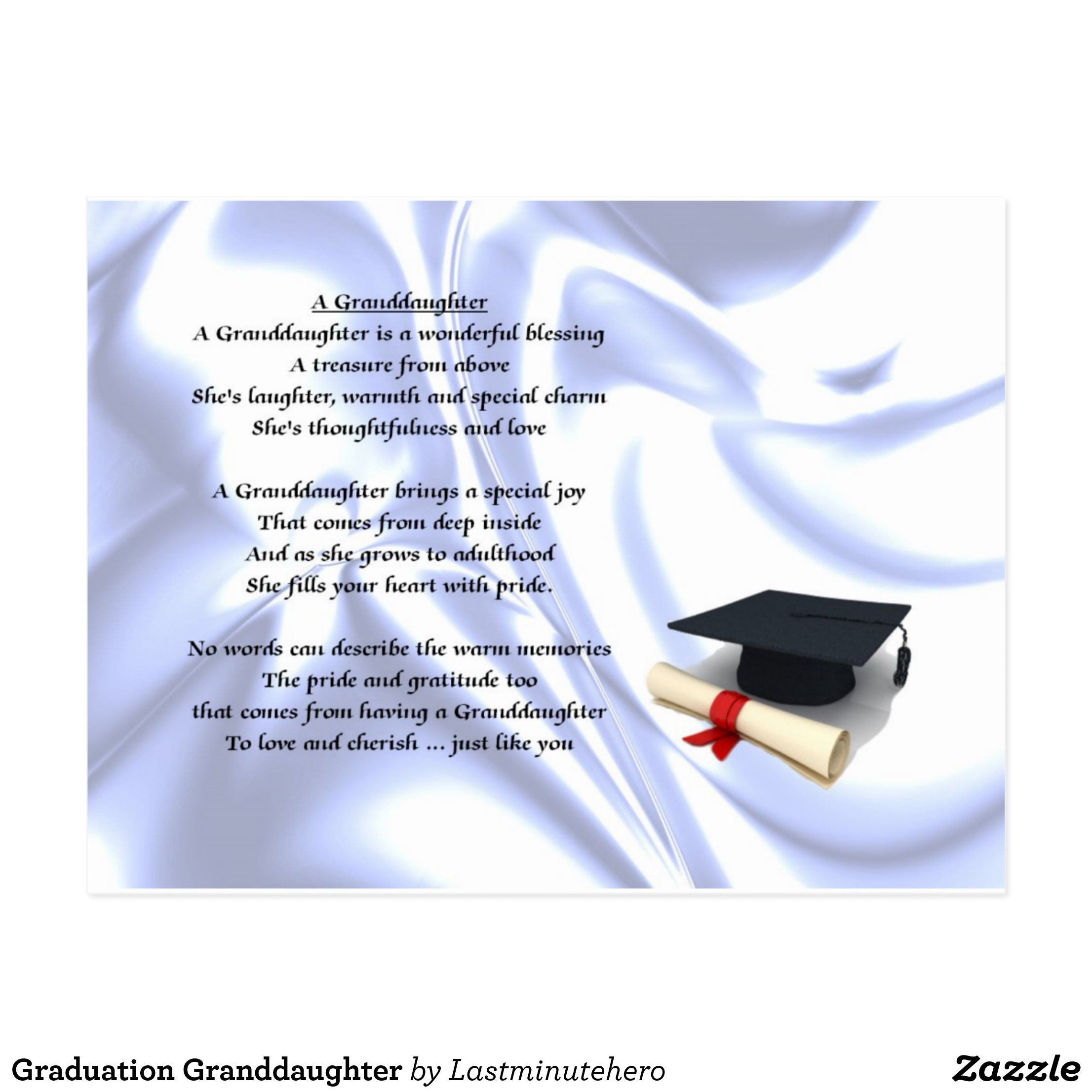 Granddaughter Graduation Quotes
 Graduation Granddaughter Postcard