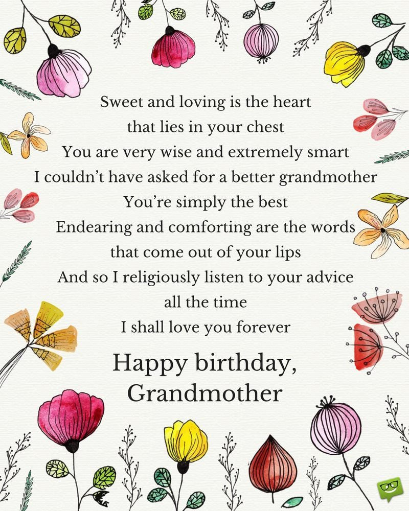 Grandma Birthday Quotes
 Birthday Poems for Grandma Grandpa