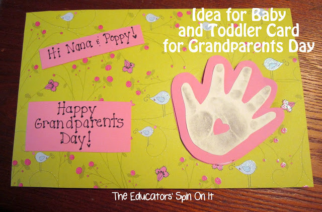 Grandparent Gift Ideas From Baby
 Handprint Card The Educators Spin It