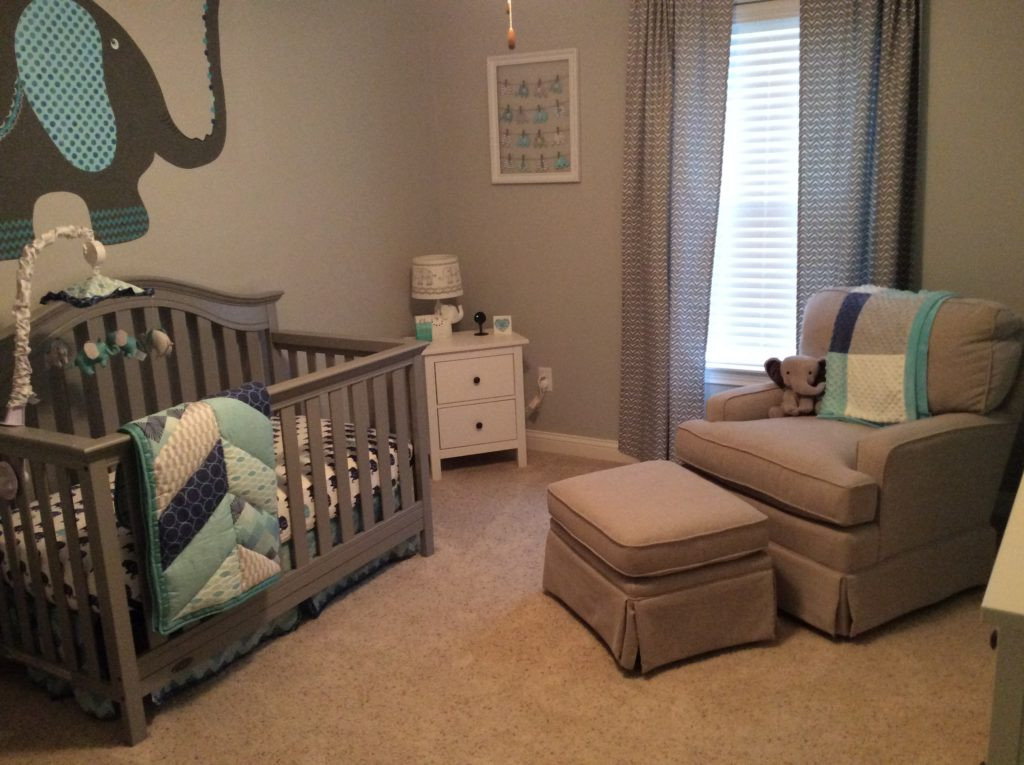 Gray Baby Room Decor
 Brecken s Elephant Nursery Project Nursery