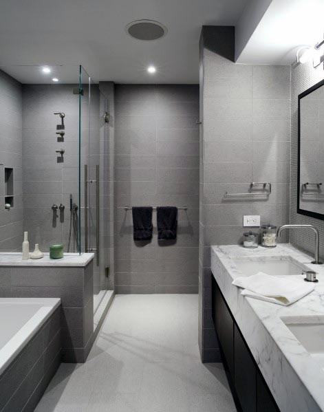 Gray Bathroom Tile Ideas
 Top 60 Best Grey Bathroom Ideas Interior Design Inspiration