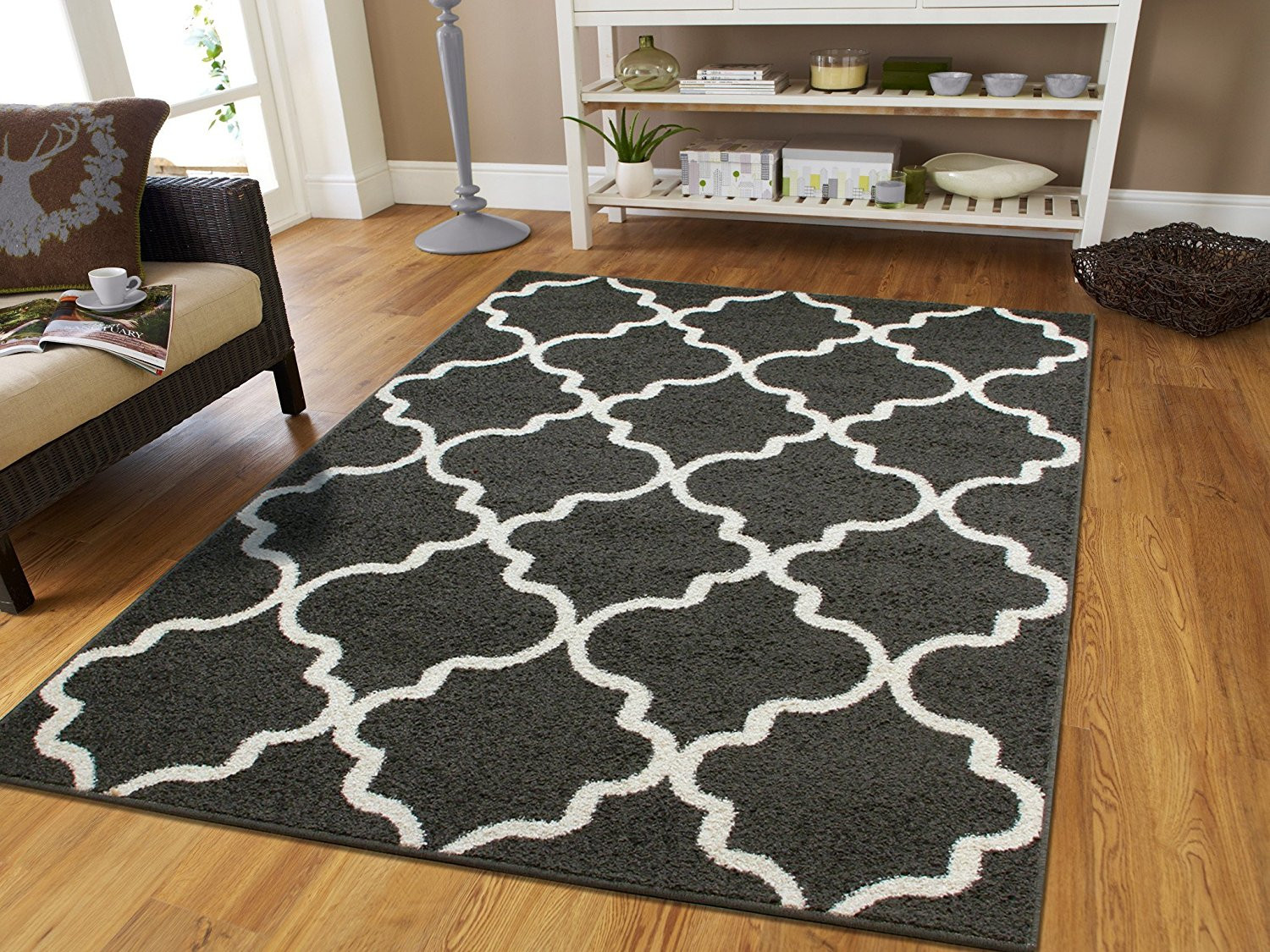 Gray Living Room Rugs
 Area Rugs For Living Room 5x8 Dark Gray Modern Rug