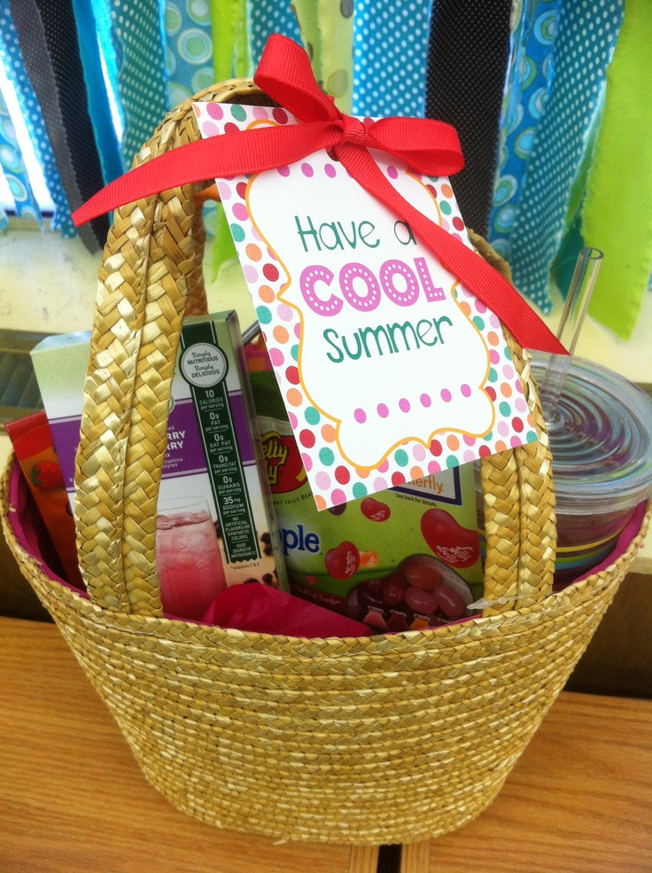 Great Ideas For Gift Baskets
 Have a "Cool" summer t basket idea reusable tumbler