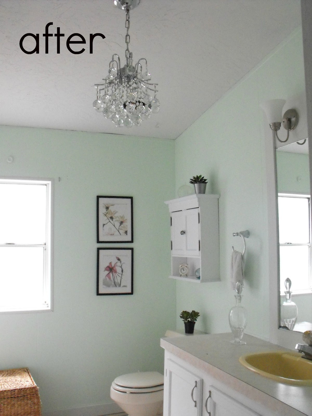 Green Bathroom Paint
 Bathroom Makeover Gross to Glam Crafty Little Gnome