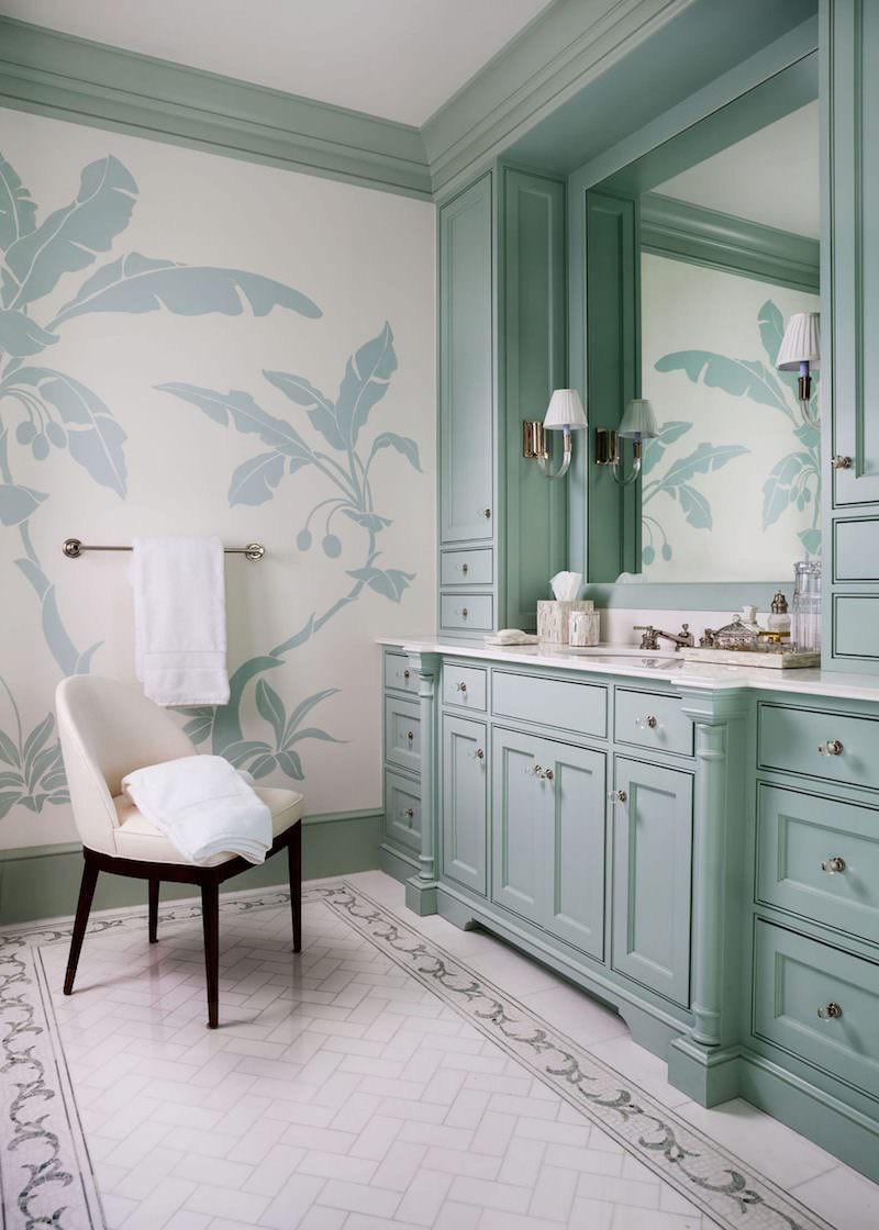 Green Bathroom Vanity
 eye of the designer McCann Design Group