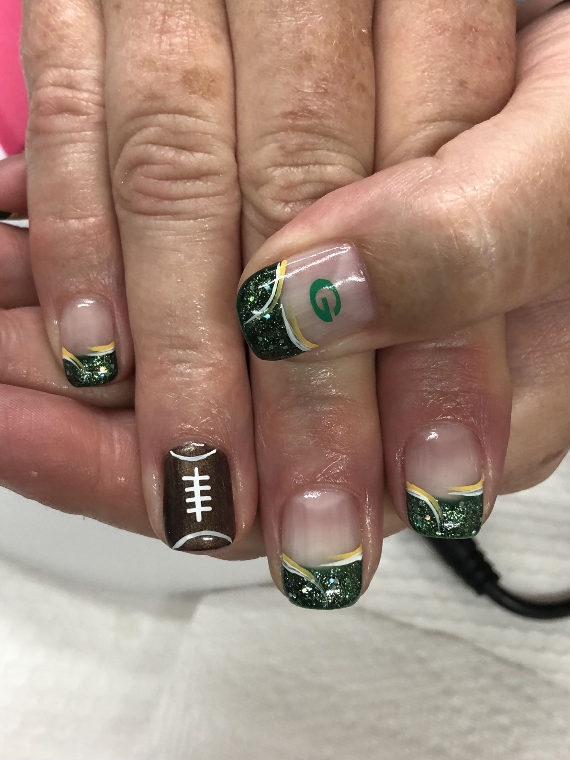 Green Bay Packers Nail Designs
 Green Bay Packer Gel Nails