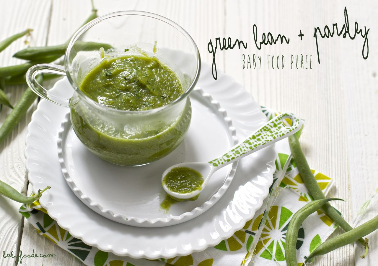 Green Bean Baby Food Recipe
 Green beans parsley baby food puree Recipe