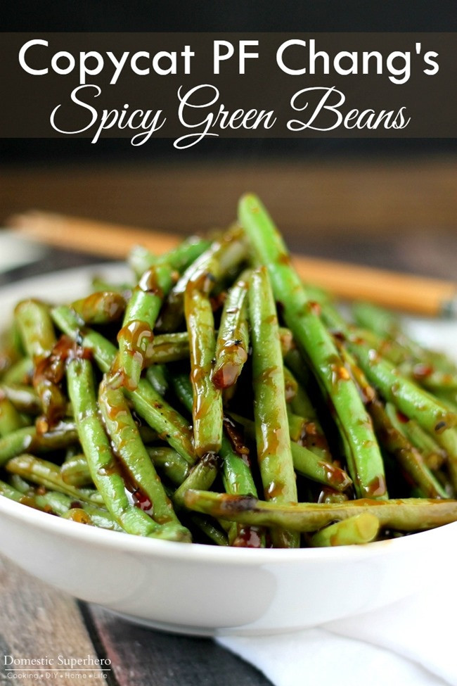 Green Bean Recipes For Kids
 Copycat PF Chang s Spicy Green Beans Domestic Superhero