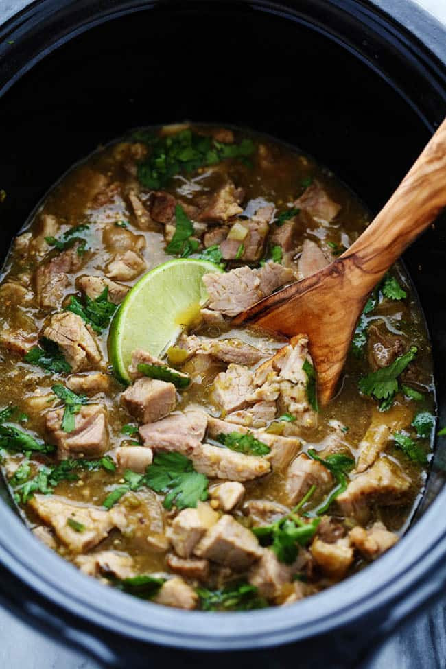 Green Pork Chili Verde Recipe
 Slow Cooker Pork Chili Verde