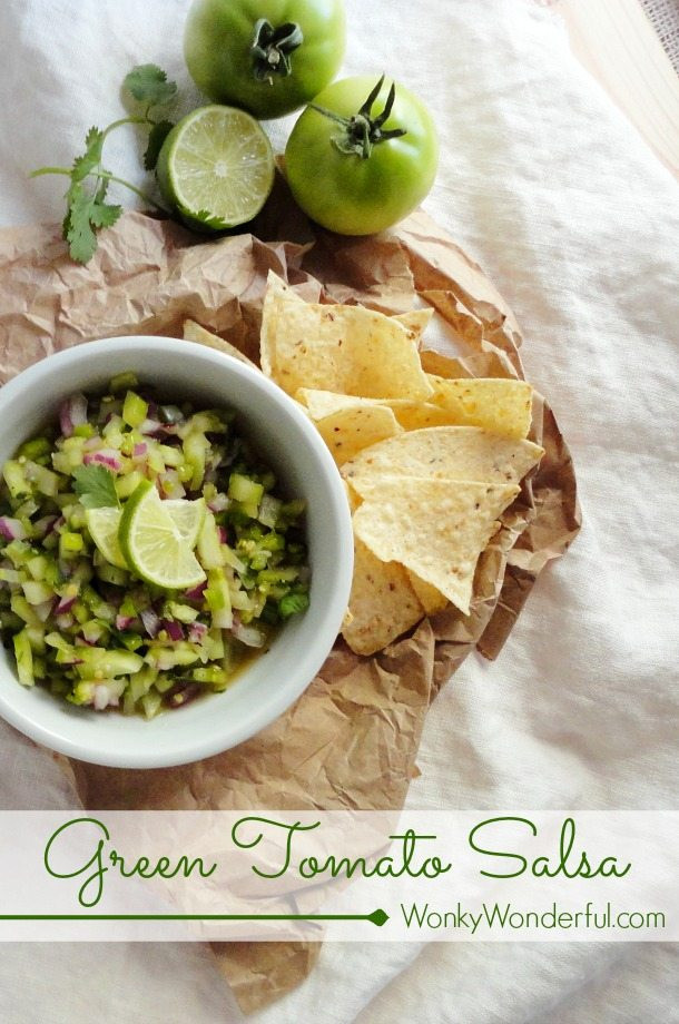 Green Tomato Salsa
 Green Tomato Salsa Verde WonkyWonderful