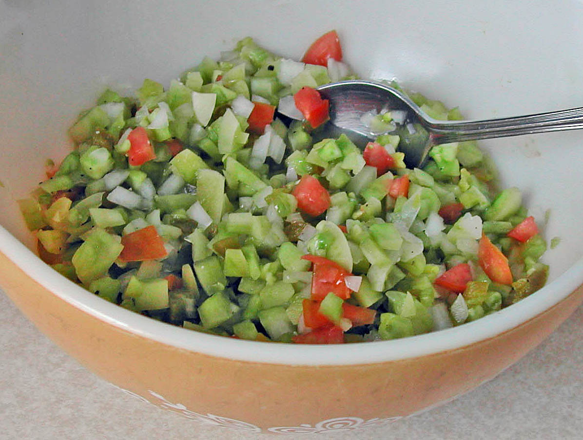 Green Tomato Salsa
 The Iowa Housewife Green Tomato Salsa