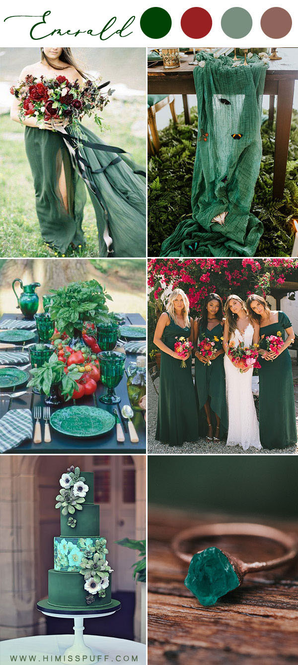 Green Wedding Colors
 14 Dark Green Emerald Wedding Colors & Palettes – Hi Miss Puff